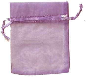 * Av. 80x100mm Plain Drawstring Organza Bags in ORCHID