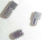 9x3mm Screw In Barrel Clasp in Silvertone Metal
