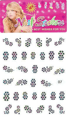 DIY Metallic Gloss Nail & Body Art Stickers Sheet 07
