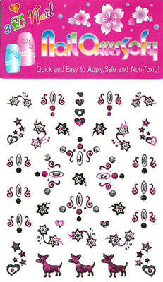 DIY Metallic Gloss Nail & Body Art Stickers Sheet 16