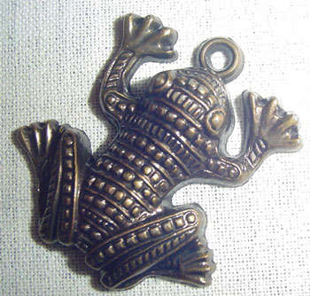 ~oOo~ CRAZY CLEARANCE Large 40x36x8mm Acrylic Frog Pendant ~oOo~