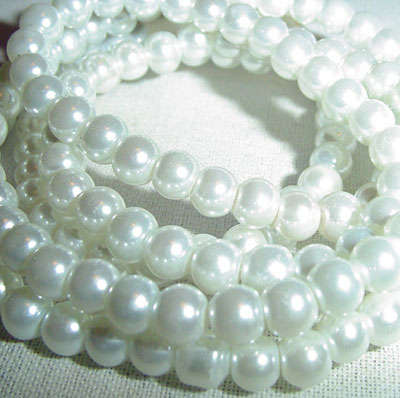 6mm Colour #007 Round Glass Pearls