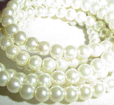 6mm Colour #008 Round Glass Pearls