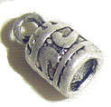 13x8mm Tibetan Silver Intricate Bell Chain End Charm - Sold Individually