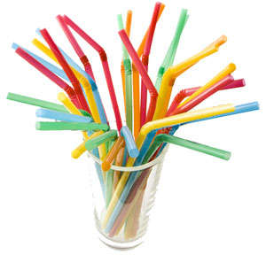 PINK Flexible Drinking Straws - Pack of 100