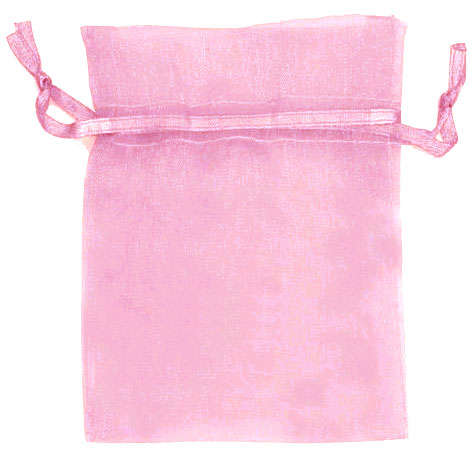 ON SPECIAL until end Feb:  Medium Large Av. 165 x 210cm Pink Sheer Organza Bags - Sold Individually