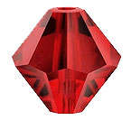 10x9mm Faux Crystal RUBY RED Facetted Acrylic Bicone