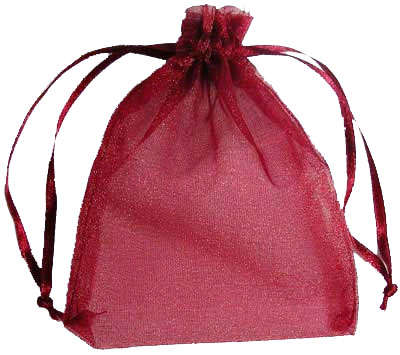 DRASTICALLY REDUCED!!! Organza Bags - 8x12cm DEEP RED