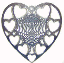 TOTAL STOCK CLEARANCE!!! 26x26mm Metal Foil Heart Charm for Jewellery-making or Decoration