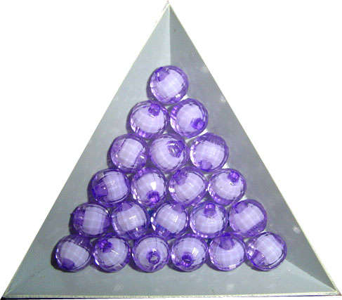 10mm PURPLE Multi Facetted Acyrylic Illusion Bead in a Bead - Stunning