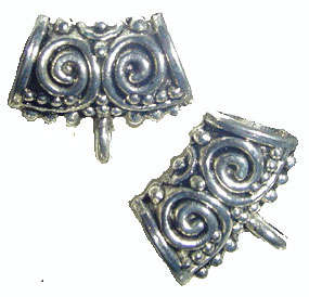 Special on 20x17mm Tibetan Silver (Bali Patterned) Feed Through Bail, Lead Free