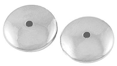 10x4mm Silverplated CCB Metallised Acrylic Lentil Bead (Cupronickel Coated Bead)