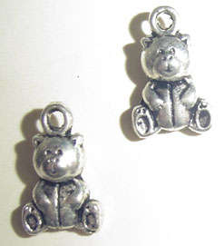 Overstock Special On 16x10x5mm Double Sided Tibetan Silver Teddy Charm