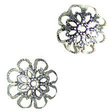 12mm Silver Filigree Bead Cap