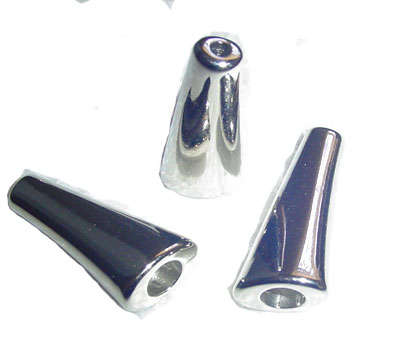 DESIGN YOUR OWN SKINNY - 45mm Silver CCB Metallised Acrylic Skinny/Scarf End