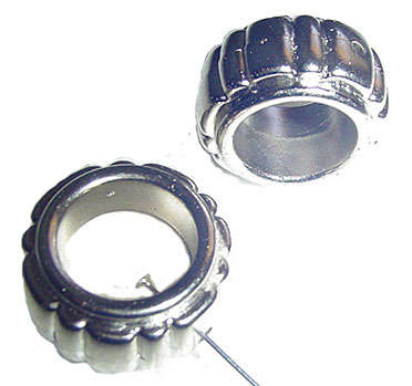 DESIGN YOUR OWN SKINNY - 24x13mm, 15mm hole, CCB Metallised Acrylic Bail or Bead for your Skinny