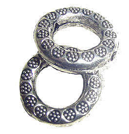DESIGN YOUR OWN SKINNY - 21x5mm, 12mm hole, Lead Free Tibetan Silver Ethnic Design Skinny Bead/Bale