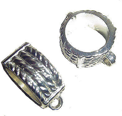 DESIGN YOUR OWN SKINNY - 22x11mm, 13mm hole, CCB Metallised Acrylic Bail for your Skinny