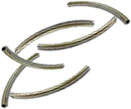 20x1.5mm Silver Metal Tube Bead