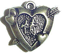 30x25x6mm Bronze Coloured Acrylic Heart