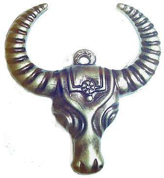 37x30x7mm Stunning Bronze Coloured Acrylic Bull Charm