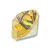 CLEARANCE SALE on 6mm Amber Foil-backed Acrylic Facetted Chaton Rhinestone - Pack of 25 pcs