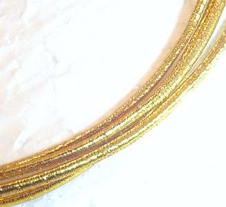 30-32cm Metallic GOLD Elasticated Bits - For armbands, hair elastics, lanyards, footjewellery, etc