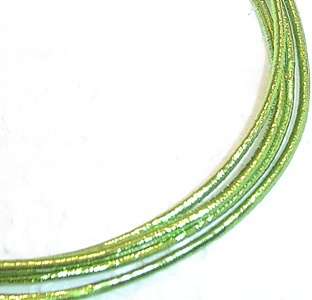 30-32cm METALLIC LIME GREEN Elasticated Bits - Make your own armbands, hair elastics, lanyards, etc