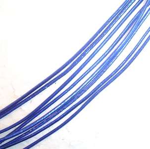 30-32cm METALLIC DK BLUE Elasticated Bits - Make your own armbands, hair elastics, lanyards, etc