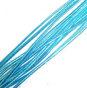 30-32cm METALLIC BLUE Elasticated Bits - Make your own armbands, hair elastics, lanyards, etc