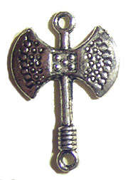 Dual-purpose 24mm Lead Free Tibetan Silver Axe Charm/Connector