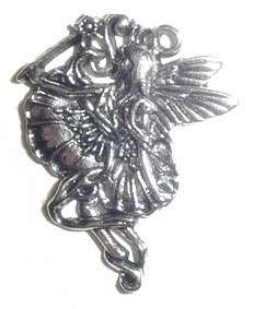 37mm Tibetan Silver Fairy Charm