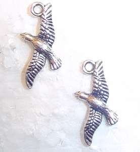 Approx 18mm Lead Free Tibetan Silver Dove in Flight Charm