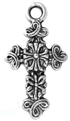 32mm Tibetan Silver Cross Charm
