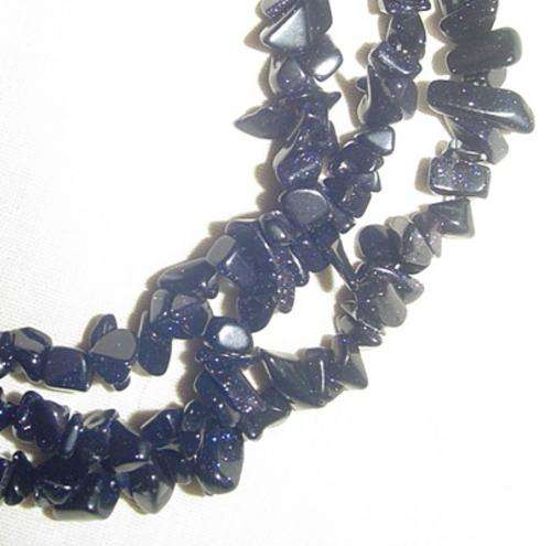 20cm Length Blue Goldstone CHIP Beads