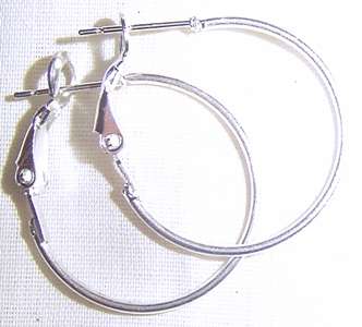 Low Pricing on 25mm Silverplated Hinged Hoop Earwire, Priced per Pair (ie 2pcs)