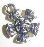 18mm Lead Free Tibetan Silver Flower Charm