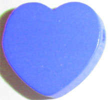 17x15x6mm Funky Wooden Heart Bead in Psychadelic Blue
