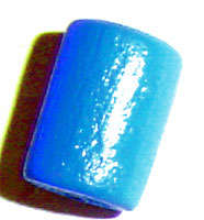 11x7mm Funky Wooden Tube Bead in Psychadelic Blue