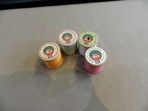 Collection of Vintage wooden cotton thread spools