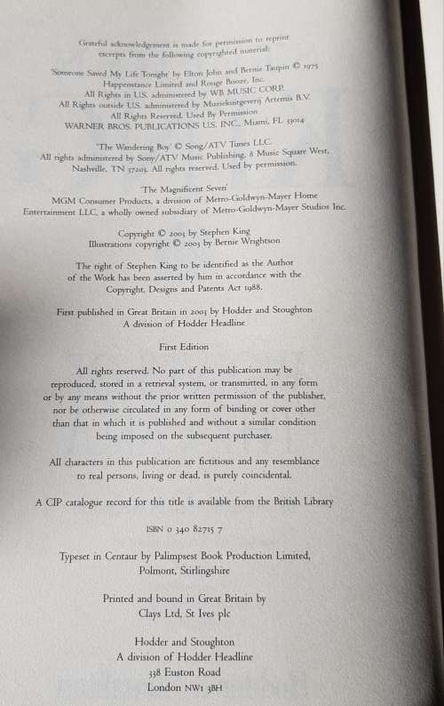 Wolves of the Calla (The Dark Tower Volume V)  Stephen King (Horror).