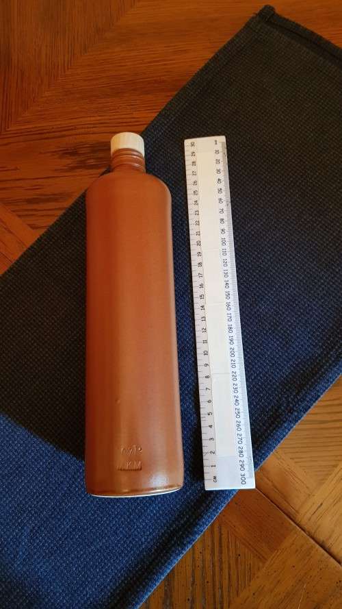 Collectable Stone Bottle (empty) with stopper.  No label, tall bottle - colour brown.