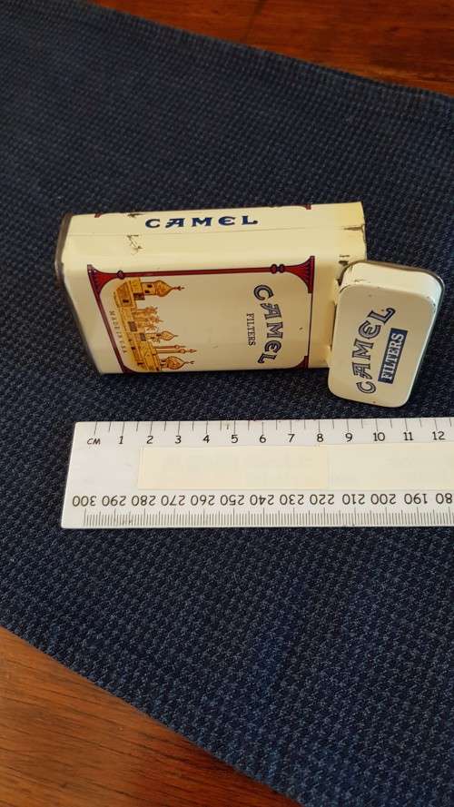 Empty cigarette Tin. 1x Camel Filter flip top cigarette tin.