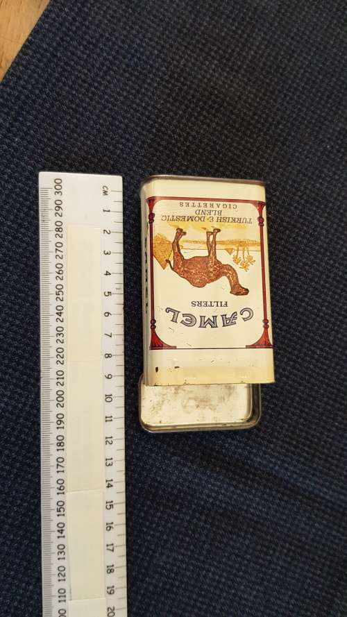 Empty cigarette Tin. 1x Camel Filter flip top cigarette tin.