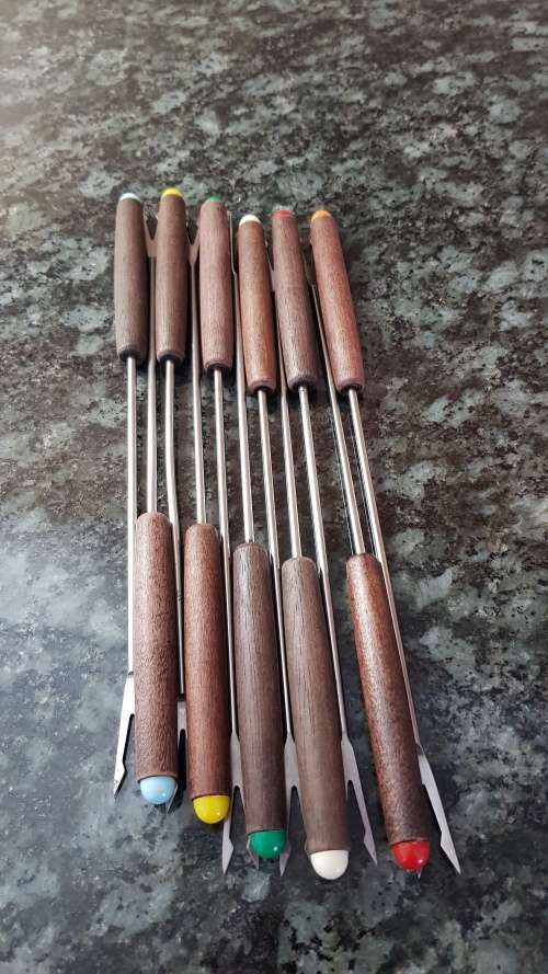 Fondue Forks. 11x Spare Fondue Forks, individually colour marked.