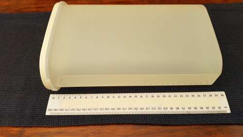 Vintage Tupperware canister storage.  1x Tall Oval canister (colourless/see through) with secure lid