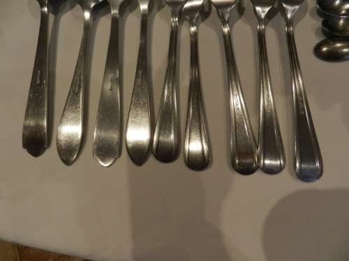 Dutch Vintage  Gero Zilmeta Stainless Steel Cutlery Set. Circa 1960s.  40pce