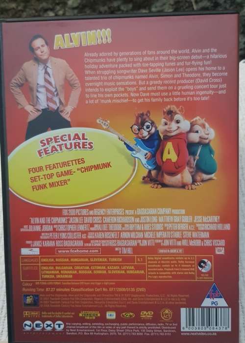 Kids DVD   Alvin and the Chipmunks. Good, clean condition.