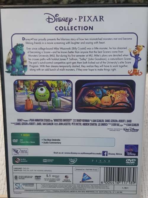Kids DVD   Monsters University. Good, clean condition.