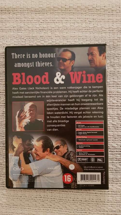 DVD Movie  Blood and Wine  Jack Nicholson  Drama - 16.